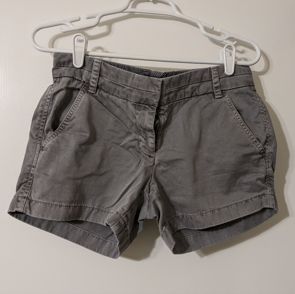 J. Crew 4" Chino Shorts in Gray size 0